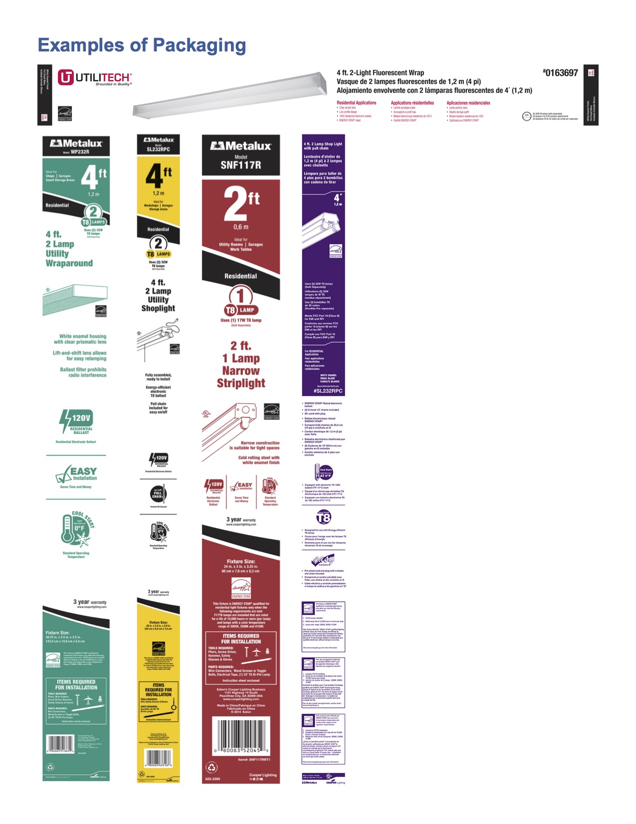 Examples of Packaging