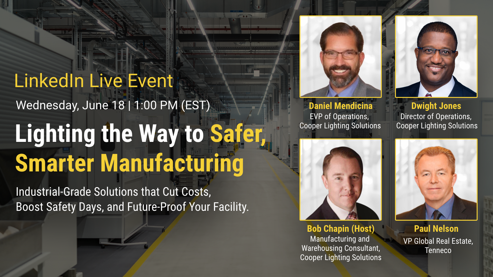 Cooper Lighting Solutions Manuafacturing Webinar